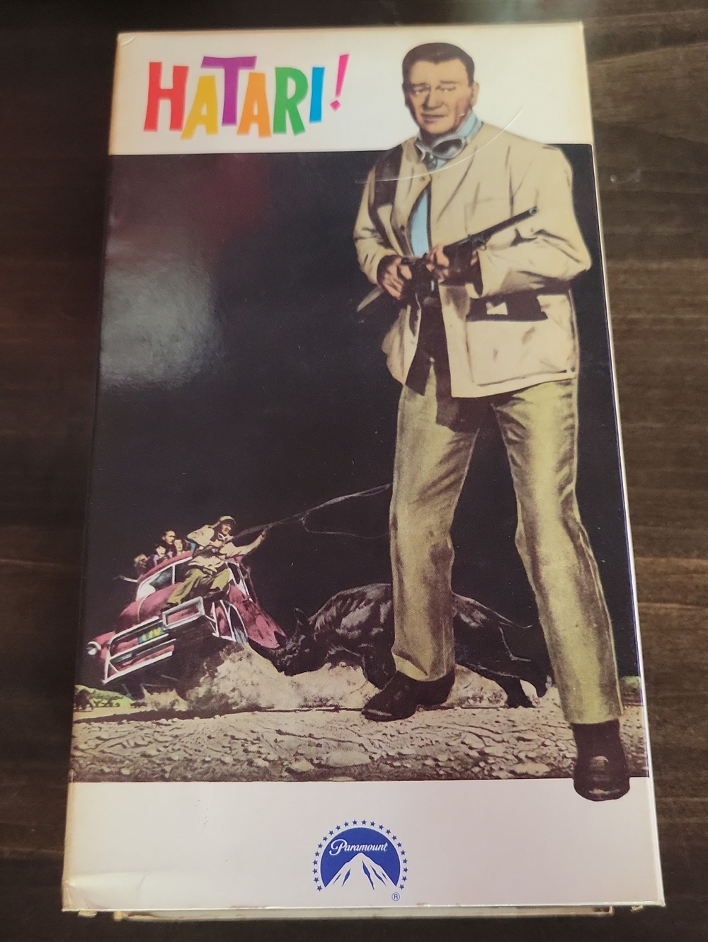 Hatari! Vintage Movie VHS — Tan Outfit Cover Art